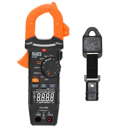 Klein Tools 80197 AC/DC Clamp Meter Kit with Magnetic Hanger, Auto-Ranging TRMS, 400 Amp, NCVT Voltage Tester, Professional Testing Kit - size: Standard Display with Magnet
