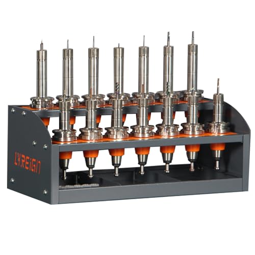 CNC Tool Rack for Workshop Storehouse Airplane Car Furniture Make, CNC Tool Holder on Desktop Placed, CNC Tool Storage Rack Placed on The Desktop - size: CAT/BT40-14CAP