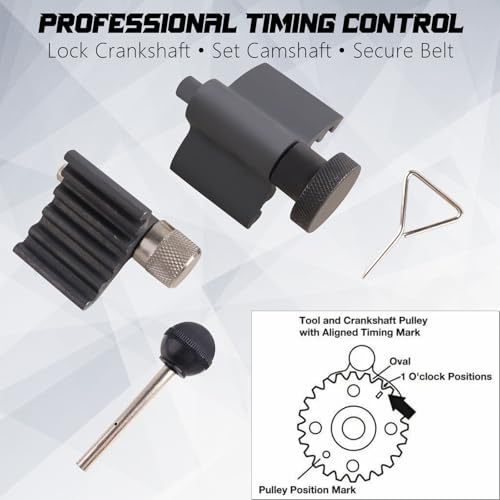 VW TDI Timing Belt Tool Kit Engine Camshaft Crankshaft Alignment Locking Timing Tool Kit Compatible with Audi Seat Skoda 1.9L 2.0L PD DOHC Diesel