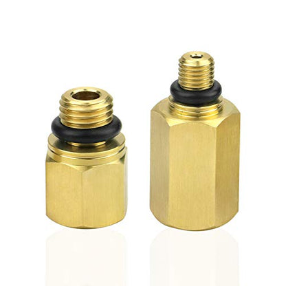 Mekar 2PCS Oil Rail Adapters Kits and 1 PC 6.0 High Pressure Oil Pump IPR Valve Air Test Fitting Tool Compatible with Ford 6.0L Powerstroke Diesel Engine - size: 3PCS Set
