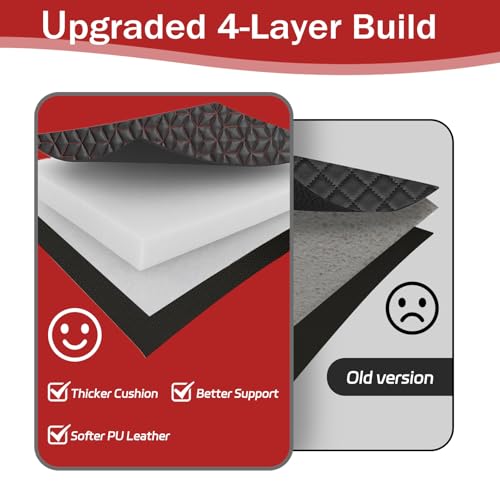 Upgraded Rolling Creeper Mat for Mechanics, 60 x 28 in Padded Automotive Work Mat for Cars, SUVs & Pickup Trucks, Red - color: Red