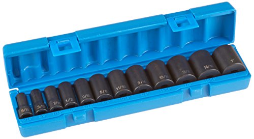 Grey Pneumatic (1202SD) 3/8" Drive 12-Piece 12-Point Semi-Deep Socket Set - style: 12 Piece Semi-Deep Set - 12 Point