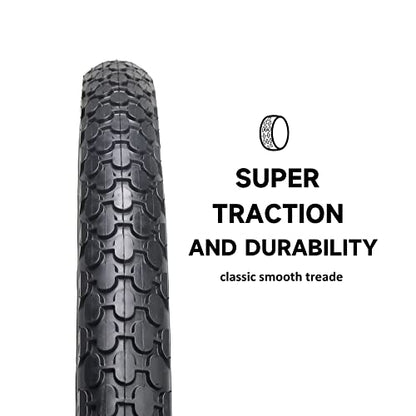 Hycline 2-Pack Cruiser Bike Tires Set: 24/26x2.125 inch Folding Replacement High-Performance Wear-Resistant Tires with Inner Tubes & Tire Levers for Beach & Urban Commuter Bikes - color: Black Set-26x2.125