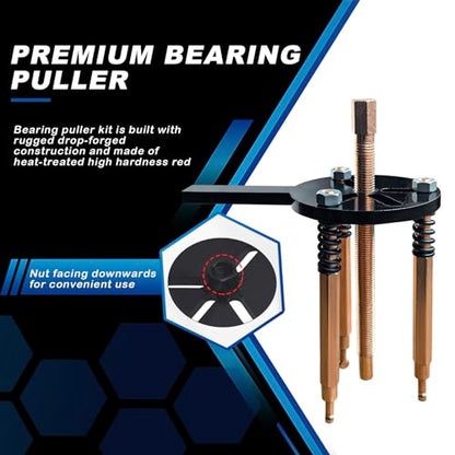 36 in1 Bearing Puller Separator Kit, Inner Bearing Puller Set, Blind Hole Bearing Puller Bearing Removal Tool with Spanner and Socket for Repair Motorbikes Car and Other Machinery. - size: 36in1-puller