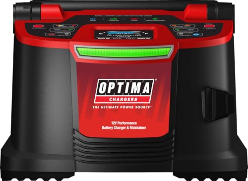 OPTIMA D1200+ 12 Volt Performance Battery Charger and Maintainer for 12v Starting Batteries Including OPTIMA HYPERCORE Lithium®, AGM and Flooded Batteries - style: Optima Digital 1200+