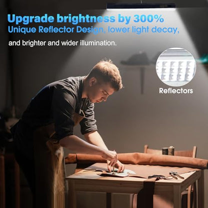 Magnetic Light BAR,15.75-inches 7500mAh 8000 Lumens Rechargeable Portable Lamp Built-in 216-LED Bulbs,with Handy Hook with 2 Magnets Endurance - size: 15.75"