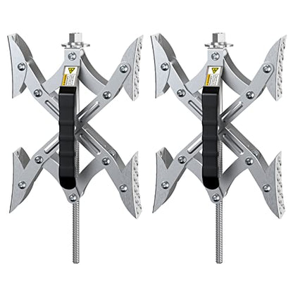 RV X Chocks Wheel Stabilizer for Travel Trailers, 2 Pack RV X-Shaped Wheel Chocks Open 2'' to 10'', Camper RV Tire Chock Stabilizers Locking Chock with Wrench for Travel Trailer Accessories