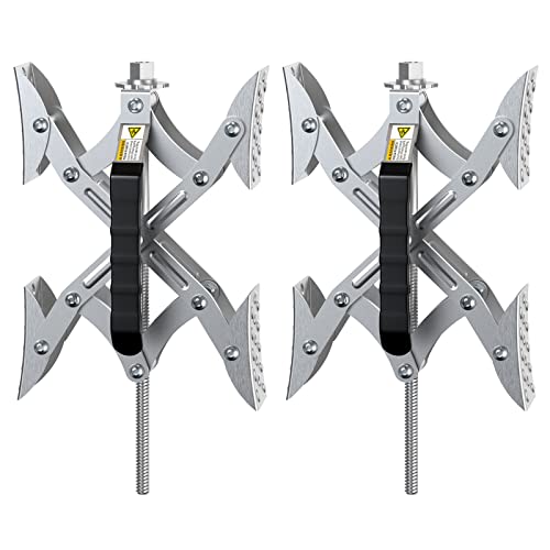 RV X Chocks Wheel Stabilizer for Travel Trailers, 2 Pack RV X-Shaped Wheel Chocks Open 2'' to 10'', Camper RV Tire Chock Stabilizers Locking Chock with Wrench for Travel Trailer Accessories