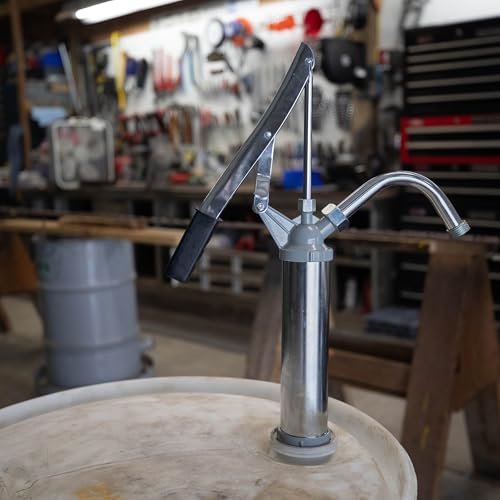 Fill-Rite SD11 Lever Hand Pump – 11 oz per Stroke Manual Fuel & Fluid Transfer Pump with Pail Spout and Telescoping Suction Pipe - style: Lever Pump
