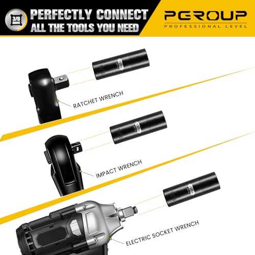 3/8” Drive Deep Impact Socket, SAE(13/16 Inch socket), 6-Point, Cr-V Steel With Black Manganese Phosphate Coating - size: 13/16-inch