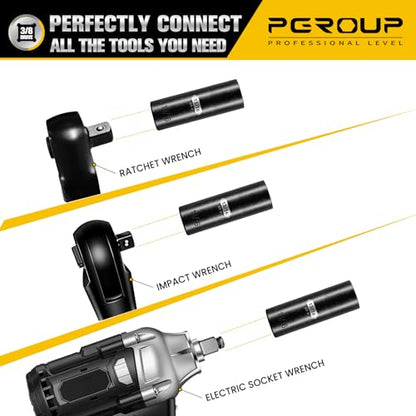 3/8” Drive Deep Impact Socket, SAE(13/16 Inch socket), 6-Point, Cr-V Steel With Black Manganese Phosphate Coating - size: 13/16-inch