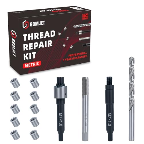 M7x1.0 Metric Thread Repair Kit, with M7x1.0X10MM Stainless Steel Insert Qty 10 - size: M7x1.0x10mm