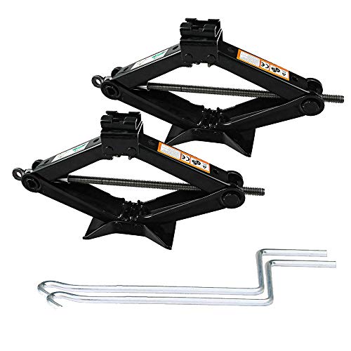 Scissor Jack Car Jack Car Scissor Jack with Hand Crank Portable Repair Tool- 2 Ton/ 4.2-15 Inch(2 Pack) - size: Scissor Jack (2 Pack)