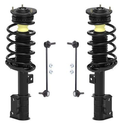 Detroit Axle - Front Struts Sway Bars for 2015-2022 Ram ProMaster City, 2 Struts with Coil Spring Assembly 2 Stabilizer Sway Bar End Links 2016 2017 2018 2019 2020 2021 Replacement Suspension Kit - size: 4QS501342/Sway Kit