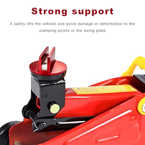 Universal Magnetic Jack Pad, 0.39" Width Slotted Jack Puck Pinch Weld Frame Rail Adapter Pad, Heavy Duty Aluminum Grooved Jacks Lift Pads Automotive Repair Accessories (Red) - color: Red