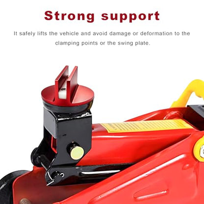 Universal Magnetic Jack Pad, 0.39" Width Slotted Jack Puck Pinch Weld Frame Rail Adapter Pad, Heavy Duty Aluminum Grooved Jacks Lift Pads Automotive Repair Accessories (Red) - color: Red