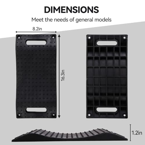 Tire Saver Ramps Set of 4, Rubber, Prevent Flat Spots for Storage | Wheel Cradles, Tire Stoppers & Protectors, Supports Up to 60,000 lbs, Trailer, Camper & Truck Ready, Carry Bag