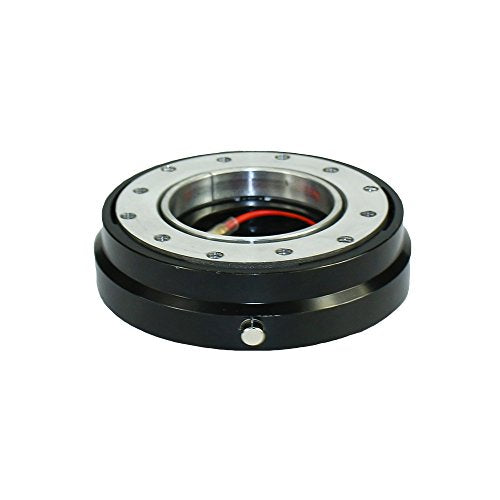 Universal 6 Hole Slim Steering Wheel Quick Release Hub Adapter Snap Off Boss kit for Race/Rally/Motorsport (Black)