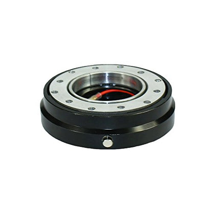 Universal 6 Hole Slim Steering Wheel Quick Release Hub Adapter Snap Off Boss kit for Race/Rally/Motorsport (Black)