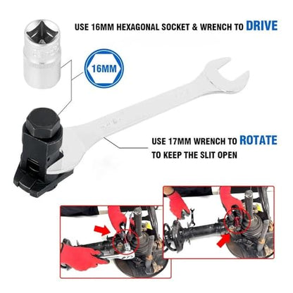 Shock Absorbers Suspension Spring Removal Tool Kit Car Hydraulic Shock Absorber Removal Tool Claw Strut Spreader Suspension Separator Manual Ball Joint Bushing - color: Black