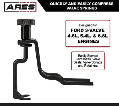 ARES 15001 - Valve Spring Compressor for Ford - Compresses Valve Springs for Ford 3-Valve 4.6-Liter, 5.4-Liter, and 6.8-Liter Engines - Service Camshafts, Valve Springs, Valve Seals, Retainers