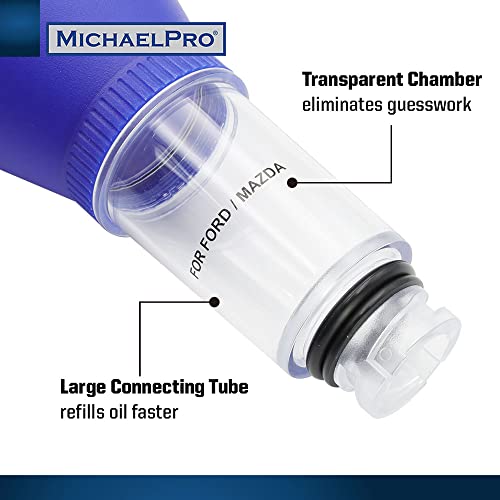 MichaelPro Spill-Free Oil Funnel for Ford and Mazda Vehicles, Hands-Free Design for Oil Changing, Saves Time and Effort | MP009076