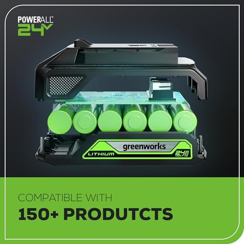 Greenworks 24V 3/8" Brushless Cordless Impact Wrench, 3/8 Inch, 150 ft.-lbs Torque, Lightweight and Compact, with 2.0Ah Battery and Charger, PA147K - size: 150 ft.-lbs., style: w/2Ah Battery