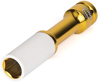 Titan 21119 1/2-Inch Drive x 19mm Non-marring Impact Extra-Long Lug Nut Socket - size: XL 19mm