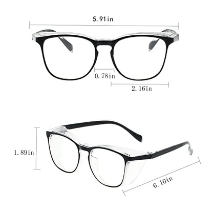 Safety Glasses for Men Women Nurses Anti Fog Stylish Fashion Comfortable Goggles with Side Shields Eye Protection for Adult - color: 3-pack: Pink, Black, Blue