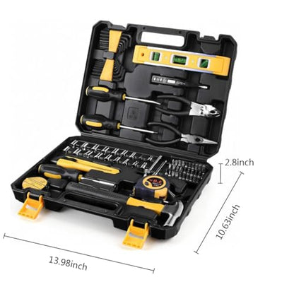78-Piece Multi-Purpose Automotive and General Household DIY Hand Tool Set, Tool Box Kit with Portable Storage Case, for Home DIY, Office, Basic Repairs, Car repairs