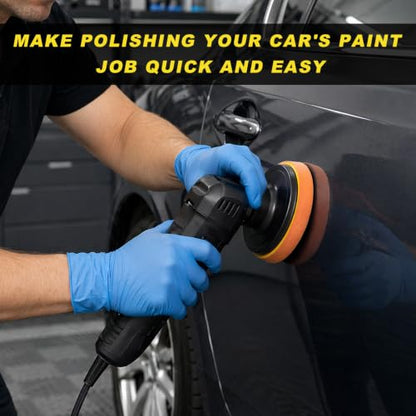 22 PCS Car Foam Polishing Pads Kit, 3 Inch Polisher Kit with Hook and Loop Backing Pads & M10 Drill Adapter, Sponge Pad Wool Buffing Pad Drill Polishing Set for Car Waxing - color: 22 PCS