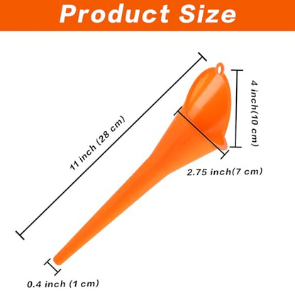 4 Pcs Plastic Long Neck Oil Funnel for Change, Multi-Function Long | For Transmission Fluid Automotive Funnels, Car Water Diesel Fuel Kerosene Liquids Engine Oil Funnel Set