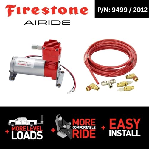 TrendsAuto Firestone Airide Ride-Rite Heavy Duty Air Compressor with Air Line Kit | Usage for 8-Lug Trucks, Trailers Larger than 20' & Slide-In Campers | Includes TrendsAuto Decal | 9499 2012 - size: Heavy Duty