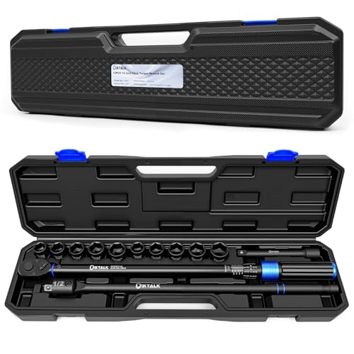 13-Piece 1/2” Drive Torque Wrench & Socket Set, 30-270 FT-LB (40-366 Nm), with Breaker Bar & Extensions, Complete Kit for Tire Repair, Car & Truck Maintenance - Gift for Dad, Husband - size: 13PCS Set