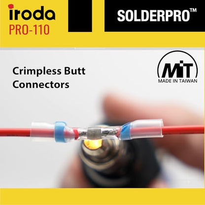 IRODA SolderPro 110 Butane Soldering Iron Kit, 115 MIns Run Time, Rapid Heat Up, Professional Set With Tips & Sturdy Tool Case (No Butane Included)