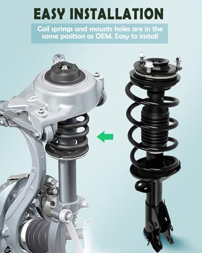 SCITOO Front Complete Struts Spring Assembly Shocks Struts Fits 2012 for Honda Civic Quick Struts 172926 172925 - Set of 2 - size: 2pcs-Front, style: 2012 for Honda Civic