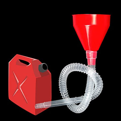 iayokocc Automotive Funnels, Plastic Funnels with Long Hoses for Gasoline, Fuel, Water, Fluids, Transmission Fluids (Tube Length 57 cm)