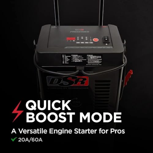 Schumacher Electric DSR Pro Series 12V / 24V Battery Charger & Engine Starter - Heavy Duty Wheeled Battery Charger - 250 Peak Amps - for Cars, Tractors, Boats & More - DSR123 - style: DSR123