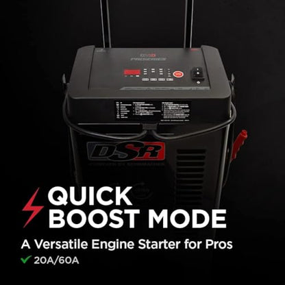 Schumacher Electric DSR Pro Series 12V / 24V Battery Charger & Engine Starter - Heavy Duty Wheeled Battery Charger - 250 Peak Amps - for Cars, Tractors, Boats & More - DSR123 - style: DSR123