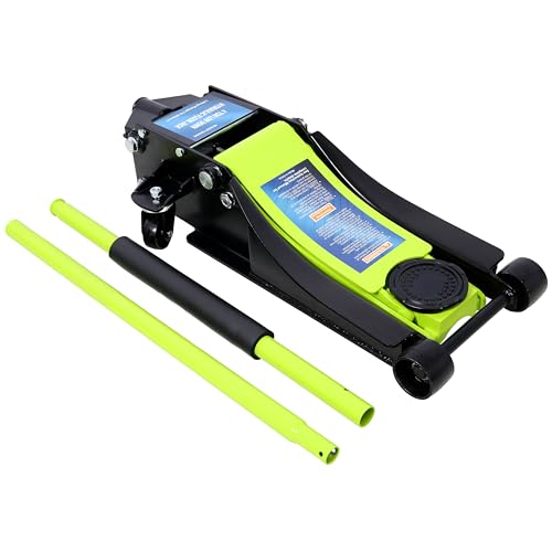 Low Profile Car Jack 4 Ton Portable Floor Hydraulic Jacks 8000 lbs | Heavy-duty steel floor jack with 4-ton capacity, low profile design, lifting range 2.5-20 inches, overload protection va - color: A3