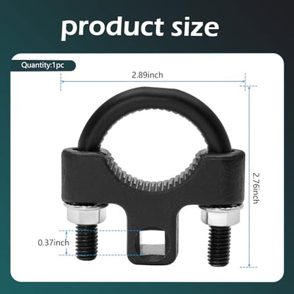 Inner Tie Rod Removal Tool, 3/8" Inner Tie Rod Tool, Steering Wheel Inner Ball Head Rudder Wrench, Anti-slip U-wrench for Inner Tie Rod Removal and Installation, for Most Cars (Black)