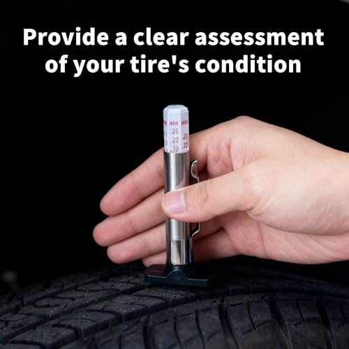 Tire Balance Beads 4KG(141.2oz) Balancing Beads, Tempered Glass Wheel Beads for Balance for Trucks, Motorcycles, Trailer, ATVs, Off-Road Vehicles, with Tire Tread Depth Gauge | 70.6oz/Bucket