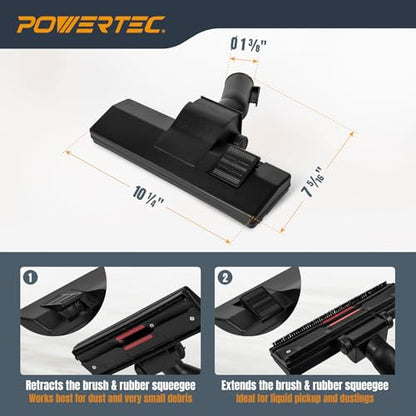 POWERTEC Shop Vacuum Attachment 5 Piece Kit for Wet Dry Vac with 2-1/4" Inlet, Shop Vac Accessories Kit for Workshop Cleaning and Car Detailing (70448)