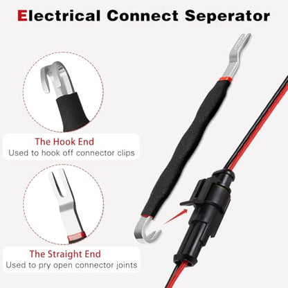 3 Pcs Electrical Disconnect Pliers, Fuel Line Disconnect Tool | Automotive Tools Electrical Connector Pliers Set Includes 37960, 37980 Connector Separator for Cars