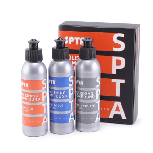Mix Polishing Compound, SPTA 4.06oz (120ml) Polishing Compound Car Scratch & Swirl Remover Rubbing Compound & Finishing Polish Buffing Compound Swirl Remover for Cars Automotive Paint Correction - color: Mix Compound, size: 120ml (4.06oz)