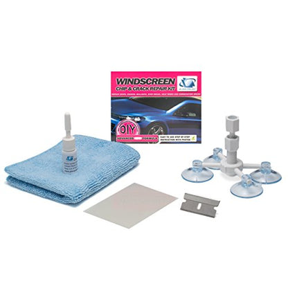 GLASS POLISH Complete Windshield Restoration Bundle, Set of DIY Polishing Kit and Repair Kit for Chips, Cracks, Fine Scratches, and Glass Clarity Restoration