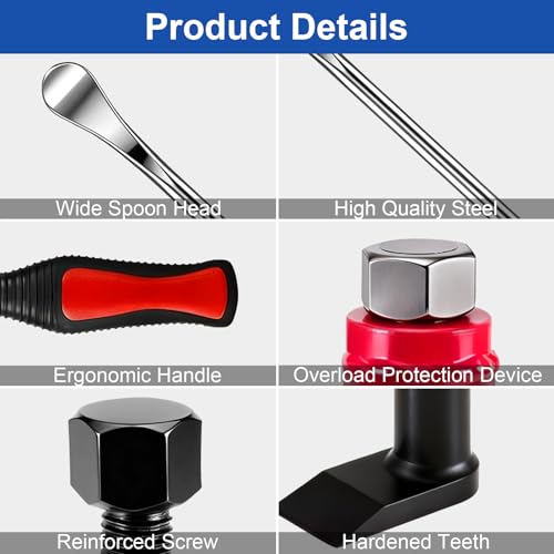 Manual Tire Bead Breaker with 14.5” Steel Tire Spoons Tool Set for Tire Changing Tool Tire Changer Kit - style: Tire Bead Breaker+Tire Spoons