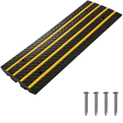 4Ft Car Vehicle Curbside Driveway Ramp Heavy Duty Curb Ramps Gutter Bridge | Heavy Duty 33,000 lbs Capacity Low Profile Slope Ramps, 2.6" Rise Anti-Slip for Vehicles RVs Truck Wheelchair Motorcycles - size: 48.8-inch-Long,1-Pack