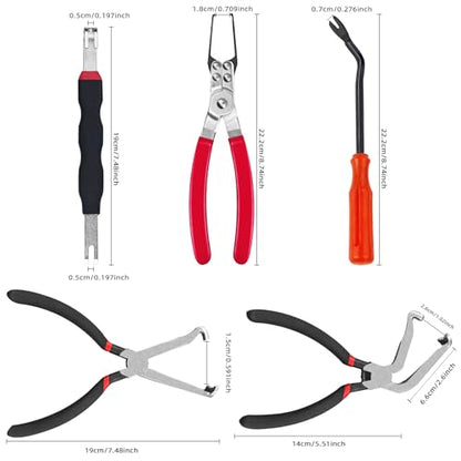 Electrical Disconnect Pliers, 5 pcs Electrical Disconnect Pliers for Cars, Connector Removal Tool for Push Tab Style Plugs - size: 5pcs