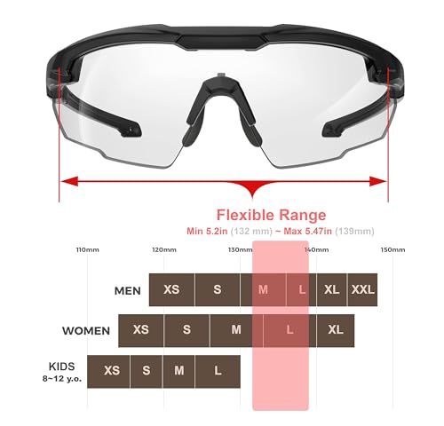 HTS HUNTERSKY Ballistic Tactical Shooting Glasses ANSI Z87+ UV400 Protective Eyewear - color: Black Clear+clear